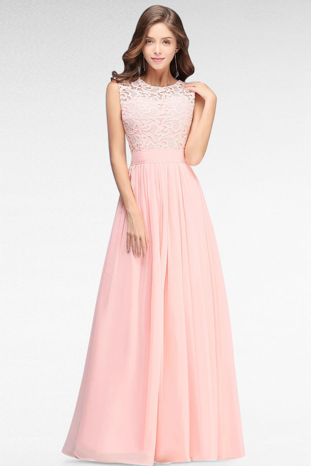 Robe Simple Longue Rose