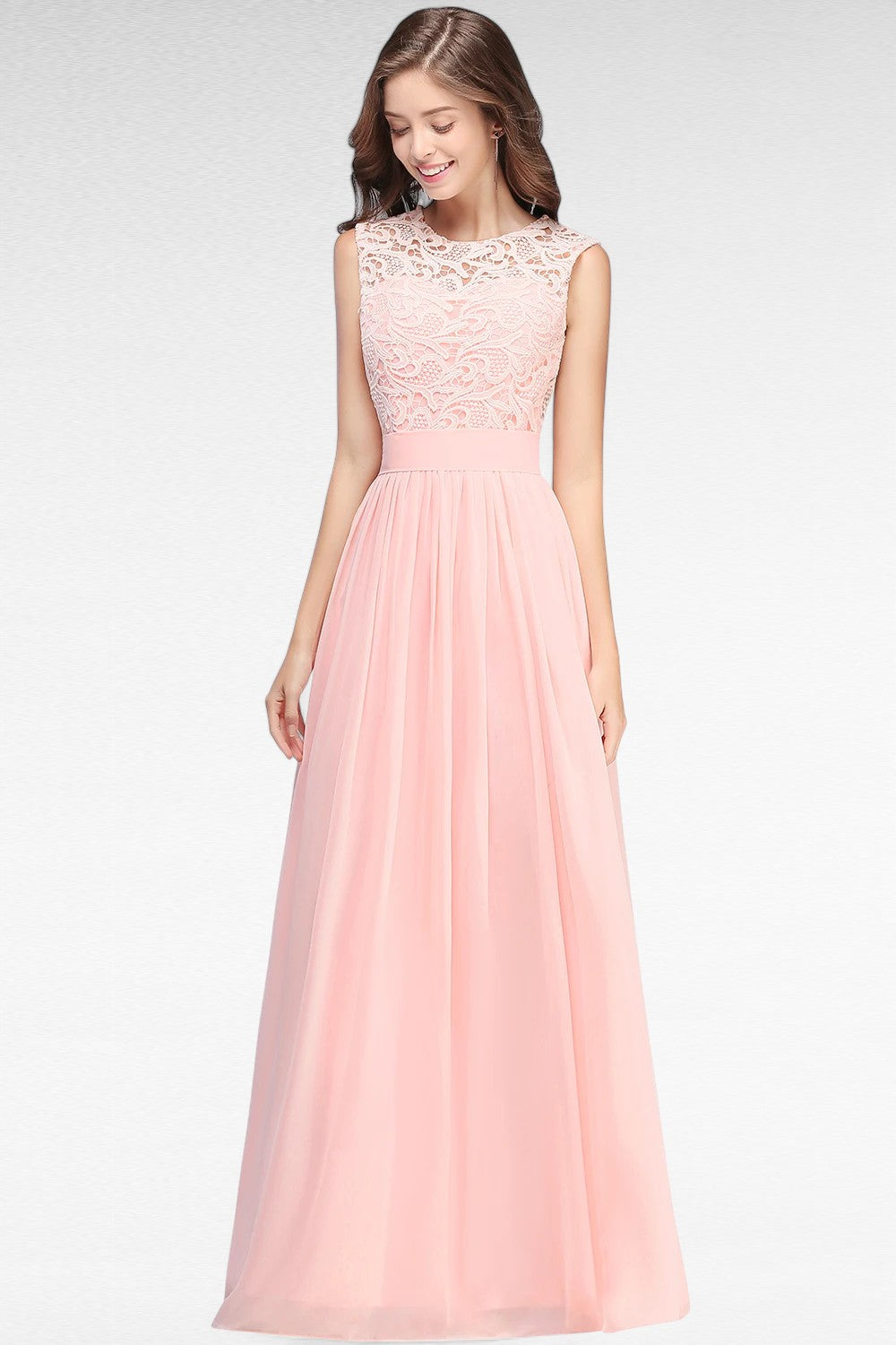Robe Simple Longue Rose