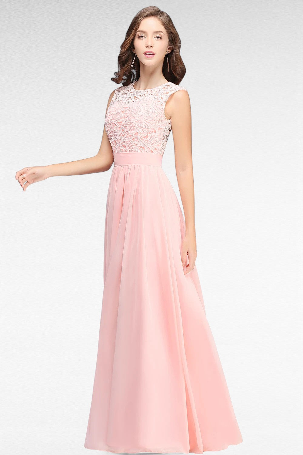 Robe Simple Longue Rose